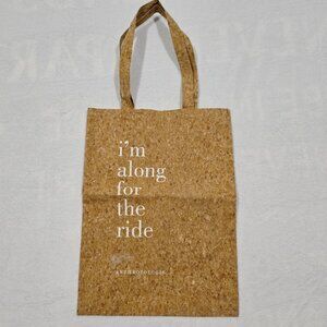 Anthropologie ✦ Cork Tote Bag 15"x16" Eco-Friendly Gold Fleck Recycled Material
